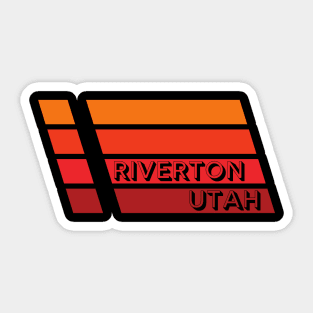 Riverton Utah T-Shirt Retro City Souvenir Gift US State Vintage 80s 70s Sticker